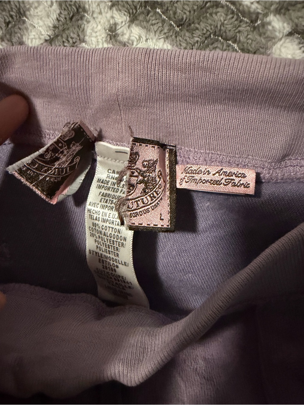 Juicy Couture lilac Velour Pants - Picture 6 of 6